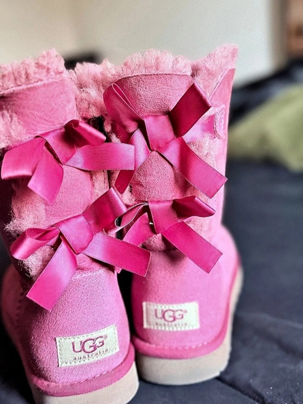 UGG Bailey Bow II Boot Pink US 7